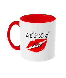Love Mug - 'Let's Just Kiss' wording